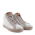 Crime London Sneakers Uomo Alta Bianca E Cuoio