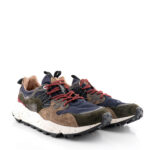 Flower Mountain Sneakers Uomo Yamano Blu Lacci Bordeaux