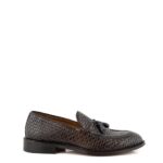 Lord Douglas Mocassino Uomo Intrecciato Marrone Con Nappe