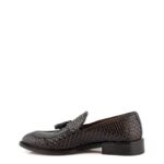 Lord Douglas Mocassino Uomo Intrecciato Marrone Con Nappe