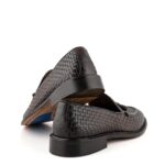 Lord Douglas Mocassino Uomo Intrecciato Marrone Con Nappe