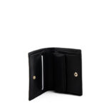 Love Moschino Mini Portafogli Donna Nero Con Cuore Rosso E Bottone