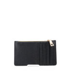 Love Moschino Porta Carte Donna Saffiano Nero Logo Oro
