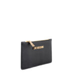 Love Moschino Porta Carte Donna Saffiano Nero Logo Oro