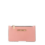 Love Moschino Porta Carte Donna Saffiano Rosa Logo Oro