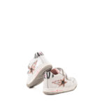 Falcotto Polacchina Bimba Bianca Con Velcro E Dettagli Zebra