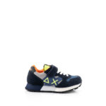 Sun 68 Sneakers Bambino Blu Con Maxi Logo E Lacci Elastici
