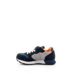 Sun 68 Sneakers Bambino Blu Con Maxi Logo E Lacci Elastici