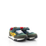 Sun 68 Sneakers Bambino Verde Logo Fulmine Lacci Elastici
