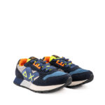 Sun 68 Sneakers Bambino Blu Con Maxi Logo E Stringa