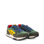 Sun 68 Sneakers Bambino Verde Con Logo Fulmine E Stringa