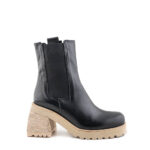 The S. Tronchetto Donna Nero Con Tacco E Suola Latte