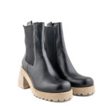 The S. Tronchetto Donna Nero Con Tacco E Suola Latte