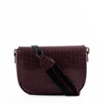 GUM Tracolla Donna Bordeaux Stampa Cocco