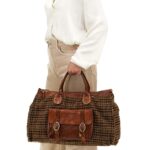 Campomaggi Borsa Donna Week End In Pelle E Tessuto