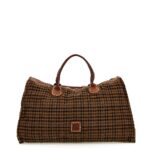 Campomaggi Borsa Donna Week End In Pelle E Tessuto