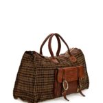 Campomaggi Borsa Donna Week End In Pelle E Tessuto