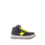 Dianetti Scarpa Bambino Blu Alta Lacci Fluo