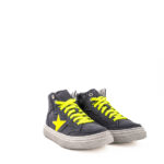 Dianetti Scarpa Bambino Blu Alta Lacci Fluo