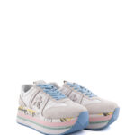 Premiata Sneakers Donna Modello Beth Bianca Con Suola Multicolor