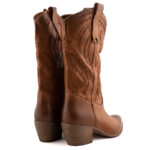 Repko Stivale Texano Donna In Pelle Marrone