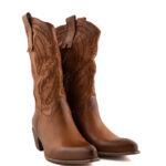 Repko Stivale Texano Donna In Pelle Marrone