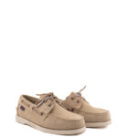 Sebago Docksides Portland Donna In Camoscio Sabbia
