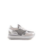 Crime London Sneakers Donna Rete Argento Con Zeppa