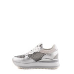 Crime London Sneakers Donna Rete Argento Con Zeppa