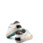 Crime London Sneakers Donna Bianca Con Lacci Verde Acqua