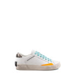 Crime London Sneakers Donna Bianca Con Lacci Verde Acqua