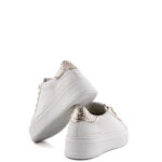 Crime London Sneakers Donna Bianca Con Platform E Talloncino Glitter