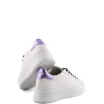 Crime London Sneakers Donna Bianca Con Platform E Talloncino Lilla