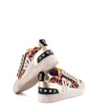 Emanuélle Vee Sneakers Donna Animalier Rosa Con Glitter E Maxi Cristalli