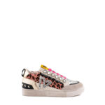 Emanuélle Vee Sneakers Donna Animalier Rosa Con Glitter E Maxi Cristalli
