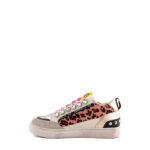 Emanuélle Vee Sneakers Donna Animalier Rosa Con Glitter E Maxi Cristalli