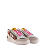 Emanuélle Vee Sneakers Donna Animalier Rosa Con Glitter E Maxi Cristalli