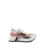 Emanuélle Vee Sneakers Donna Glitter E Animalier Con Zeppa