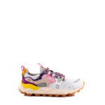 Flower Mountain Sneakers Donna In Tela Bianca E Colorata