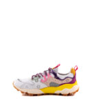 Flower Mountain Sneakers Donna In Tela Bianca E Colorata
