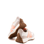 New Balance Sneakers Donna 327 Bianca Con Logo Fluo