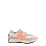 New Balance Sneakers Donna 327 Bianca Con Logo Fluo