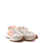 New Balance Sneakers Donna 327 Bianca Con Logo Fluo