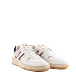 Crime London Sneakers Uomo Basket Bianca Con Talloncino Blu