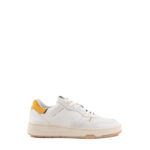 Crime London Sneakers Uomo Basket Bianca Con Talloncino Ocra