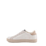 Crime London Sneakers Uomo Bassa In Pelle Bianca E Talloncino Beige