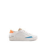 Crime London Sneakers Uomo In Pelle Bianca E Dettagli Fluo