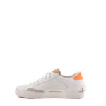 Crime London Sneakers Uomo In Pelle Bianca E Dettagli Fluo