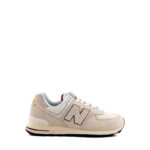 New Balance Sneakers Uomo 574 Bianco Sporco Dettagli Bordeaux