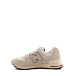 New Balance Sneakers Uomo 574 Bianco Sporco Dettagli Bordeaux